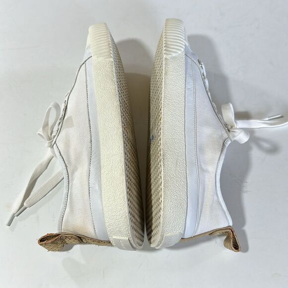VERONICA BEARD Women's Parise Canvas & Leather Sneakers White Size 9.5 - Picture 4 of 16